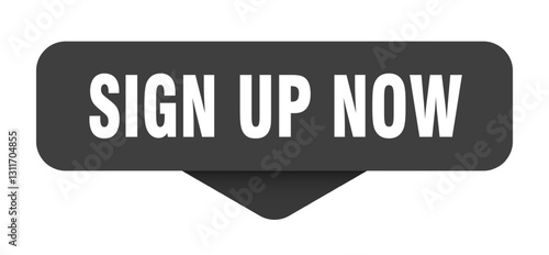 sign up now sticker. sign up now sign on transparent background