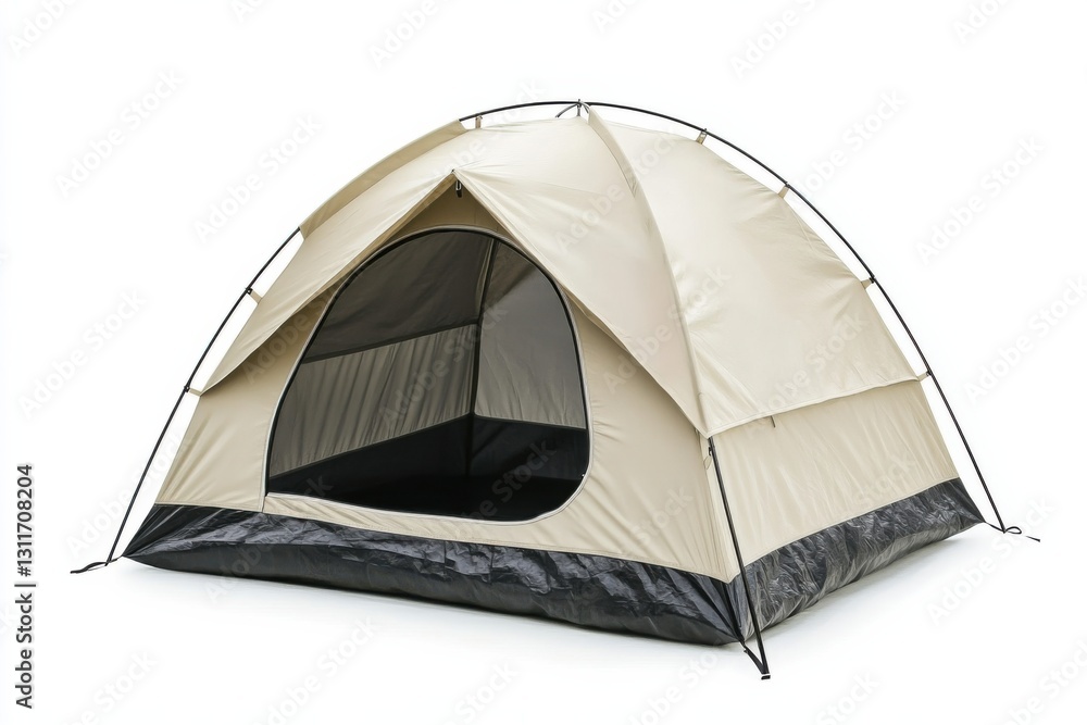 High quality camping tent on a clean white background with realistic lighting and sharp details High quality camping tent on a clean white background with realistic lighting and sharp details
