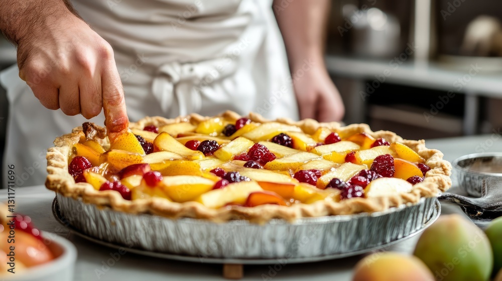 Generic Chef Baking Perspective Fresh Pie Fruit Exquisite Generic Chef Baking Perspective Fresh Pie Fruit Exquisite