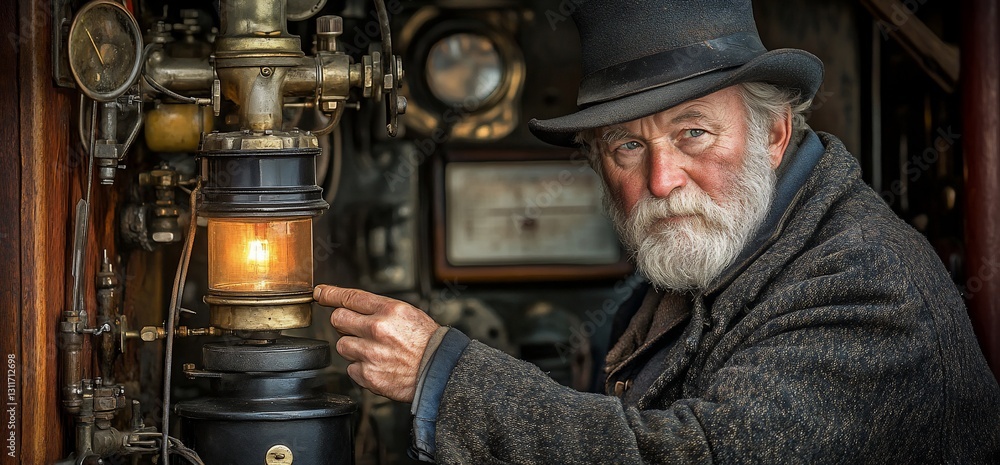 Steam Engine Mechanic Adjusting Lamp Steam Engine Mechanic Adjusting Lamp