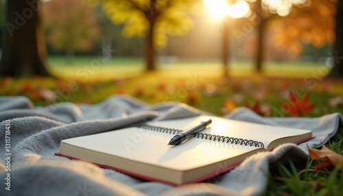 Wallpaper Mural Autumn Journaling with Peaceful Mood against Fall Colors Background Torontodigital.ca