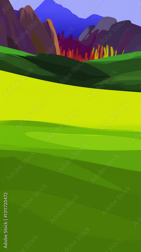 Obraz premium Happy Mountain Illustration