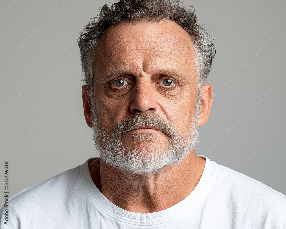 Obraz premium Pixelated Portrait of a Middle Aged Man