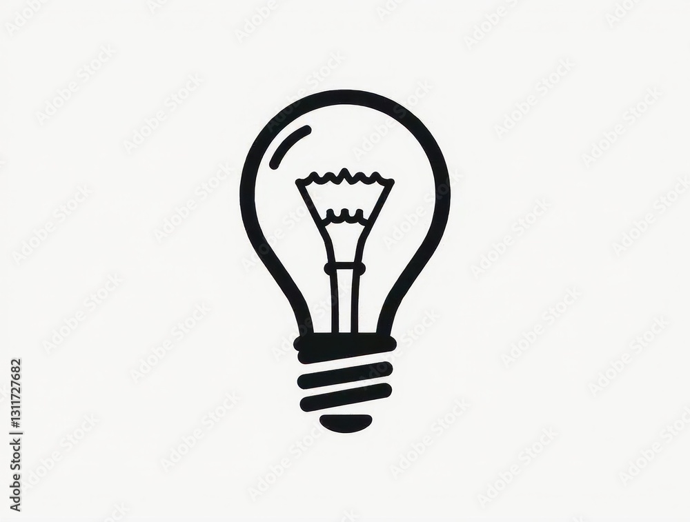 Light bulb drawing representing ideas and innovation on white background Light bulb drawing representing ideas and innovation on white background