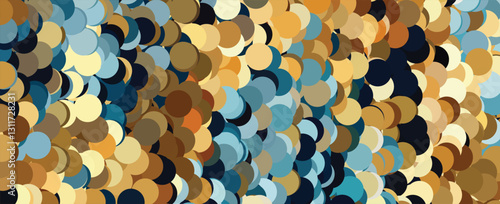 Abstract Geometric Pattern with Earth Tones and Blue Hues