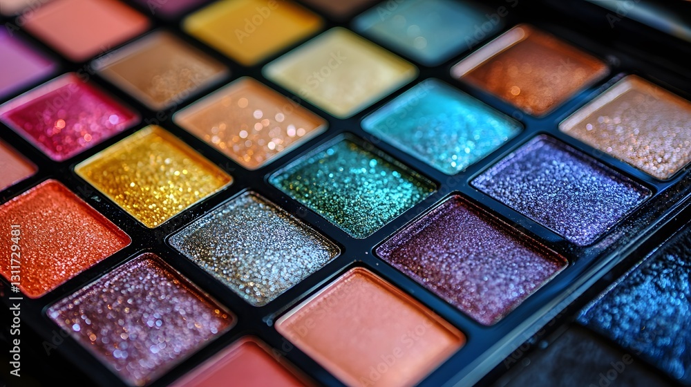 Close Up Colorful Eyeshadow Palette with Glitter and Shimmer Close Up Colorful Eyeshadow Palette with Glitter and Shimmer