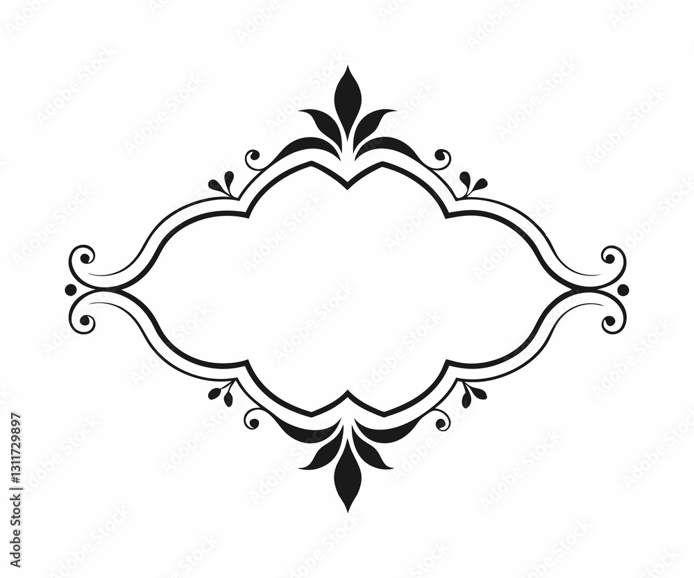 Ornate Decorative Frame with Floral Design Ornate Decorative Frame with Floral Design