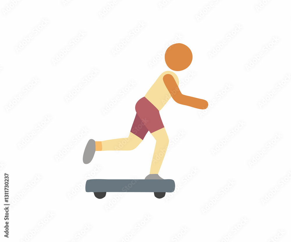 Fototapeta premium Active Person Exercising on a Treadmill