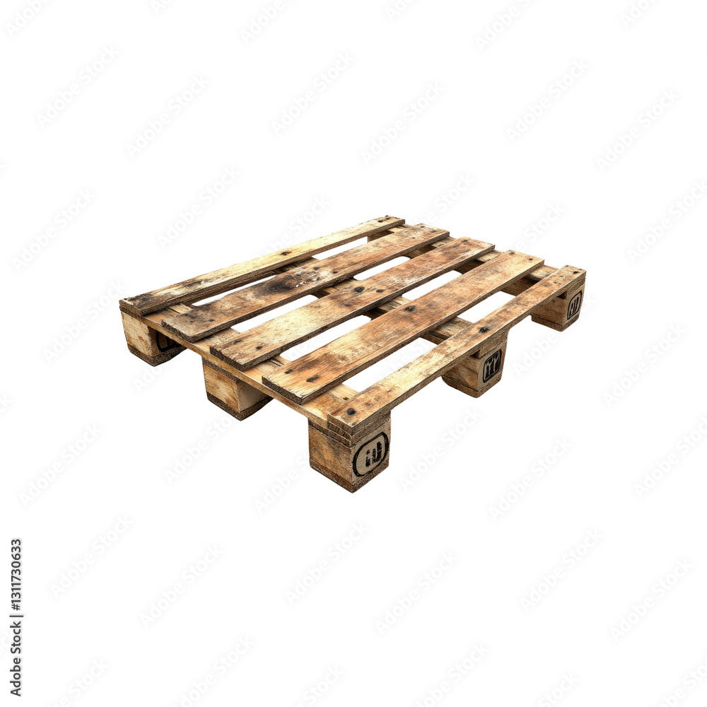 Used Wooden Pallet Isolated on White Background Used Wooden Pallet Isolated on White Background