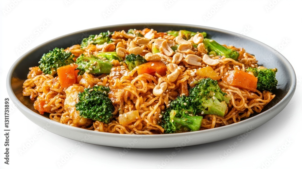 Stir-fried Noodles with Broccoli and Peanuts Stir-fried Noodles with Broccoli and Peanuts