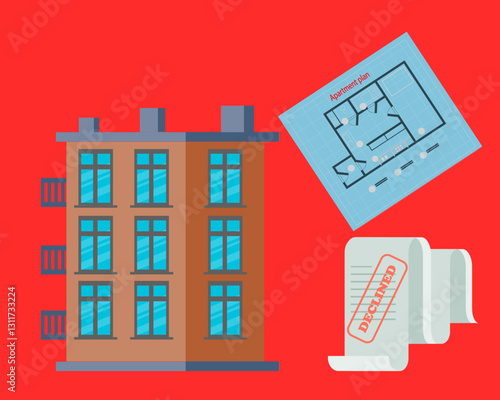 declined loan application for apartment