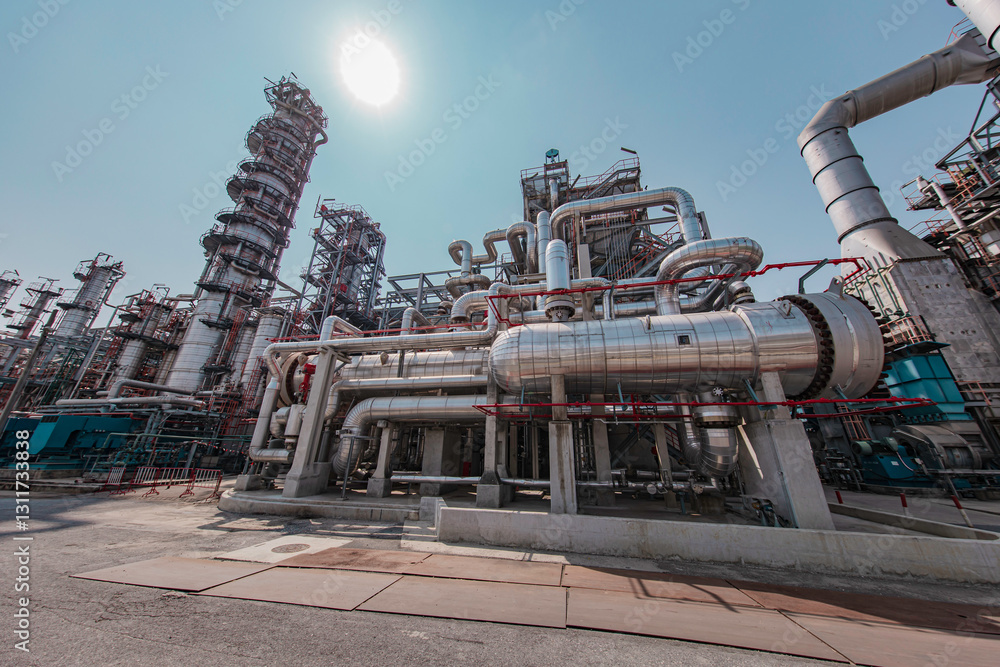 Oil refinery and plant and tower column of Petrochemistry industry Refinery plant equipment for pump pipeline oil and gas valves Oil refinery and plant and tower column of Petrochemistry industry Refinery plant equipment for pump pipeline oil and gas valves