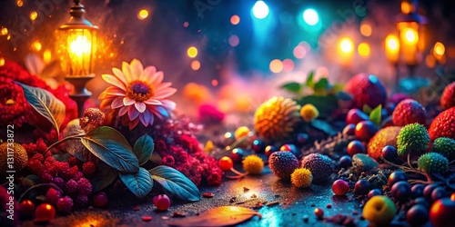 Vibrant Textured Background, Low Light Photography, Colorful Abstract Art