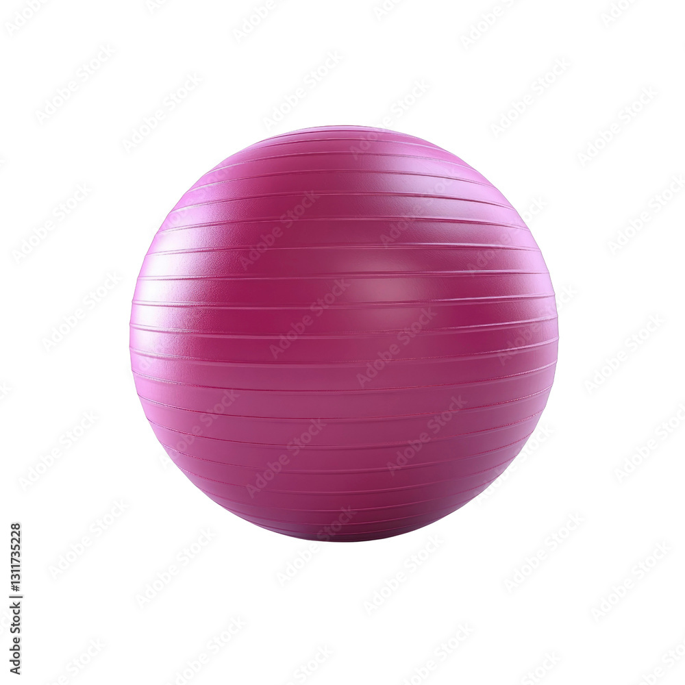 Pink Exercise Ball Isolated on White Background Pink Exercise Ball Isolated on White Background