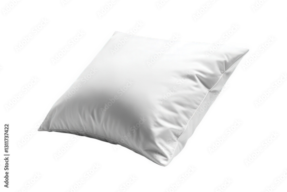Obraz premium plain white pillow resting on a clean. white background it appears soft and fluffy. emphasizing its comfort and suitability for resting or sleeping the simplicity of the design highlights its function