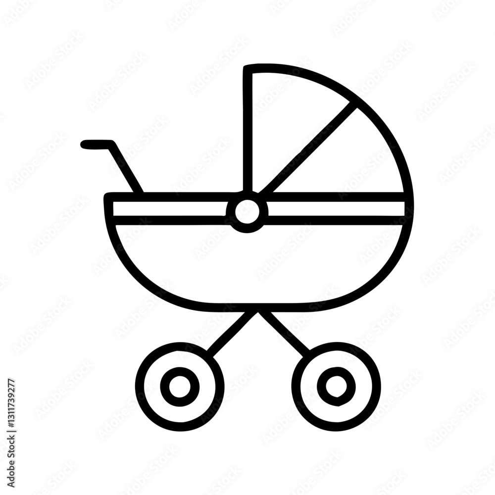 baby stroller icon, baby stroller line art - simple line art of baby stroller, perfect for baby stroller logos and icons baby stroller icon, baby stroller line art - simple line art of baby stroller, perfect for baby stroller logos and icons