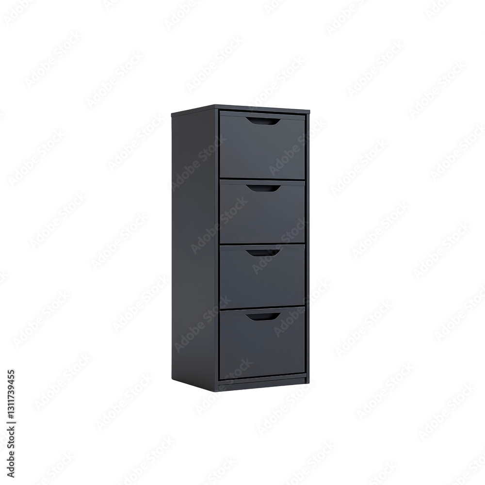 Modern Dark Gray Five-Drawer Chest of Drawers Modern Dark Gray Five-Drawer Chest of Drawers