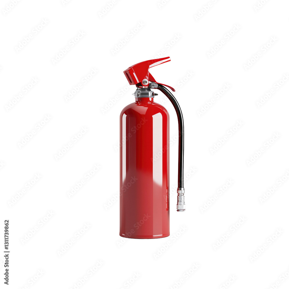 Obraz premium Red Fire Extinguisher - Safety Equipment, Fire Prevention, Emergency Preparedness
