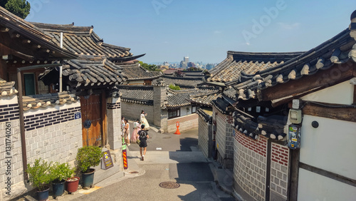 Wallpaper Mural  Traditional Hanok Houses in Bukchon Hanok Village, Seoul Torontodigital.ca