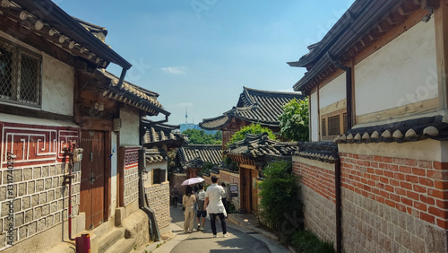 Wallpaper Mural Historical Korean Architecture in Bukchon Hanok Village Torontodigital.ca