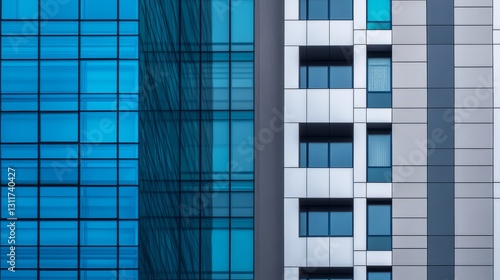 Minimalist architectural style of architecture, showing a pure and shocking b...
