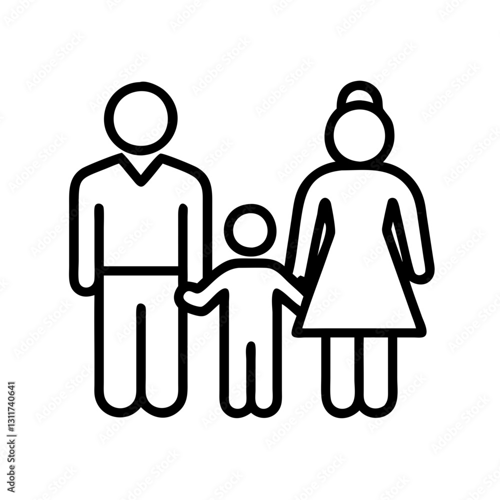generational family icon, generational family line art - simple line art of generational family, perfect for generational family logos and icons generational family icon, generational family line art - simple line art of generational family, perfect for generational family logos and icons