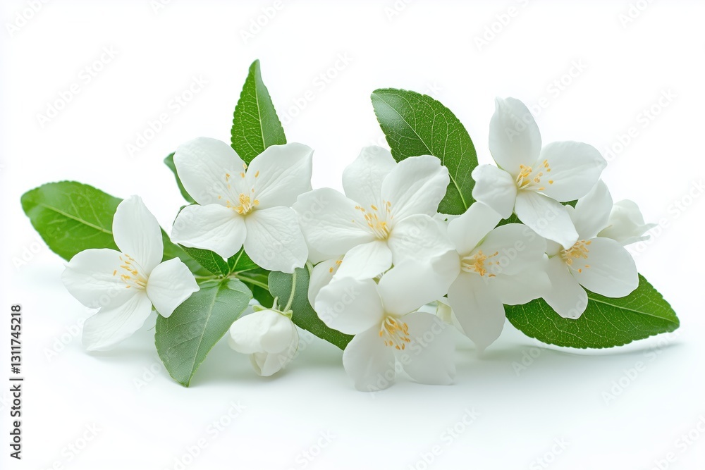 Jasmine white flower on white background. Jasmine white flower isolated on white background Jasmine white flower on white background. Jasmine white flower isolated on white background