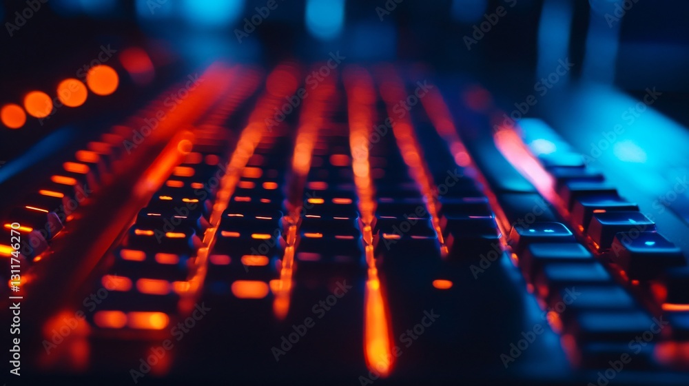 Illuminated Music Keyboard for Night Usage Illuminated Music Keyboard for Night Usage