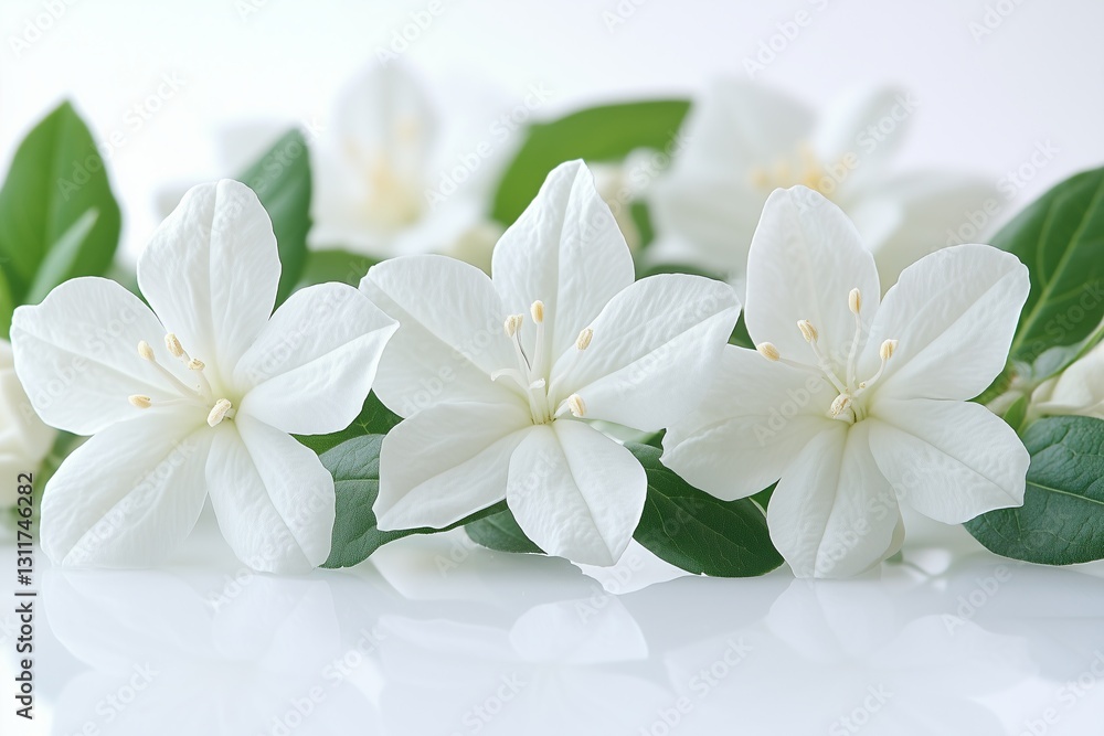 Jasmine white flower on white background. Jasmine white flower isolated on white background Jasmine white flower on white background. Jasmine white flower isolated on white background