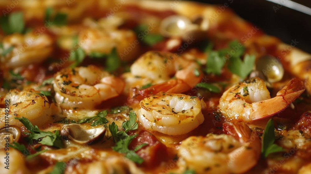 Seafood Pizza with Clams, Shrimp and Calamari Seafood Pizza with Clams, Shrimp and Calamari