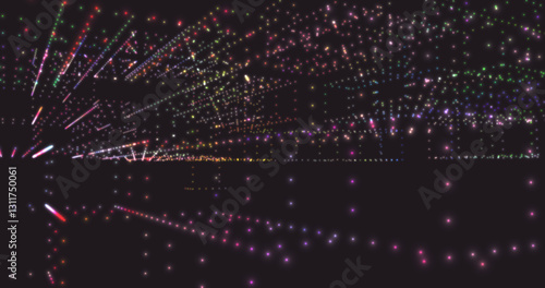 3D abstraction with cubes symbolizing quantum computing, blockchain and server technologies. Futuristic design reflecting big data processing and artificial intelligence.
