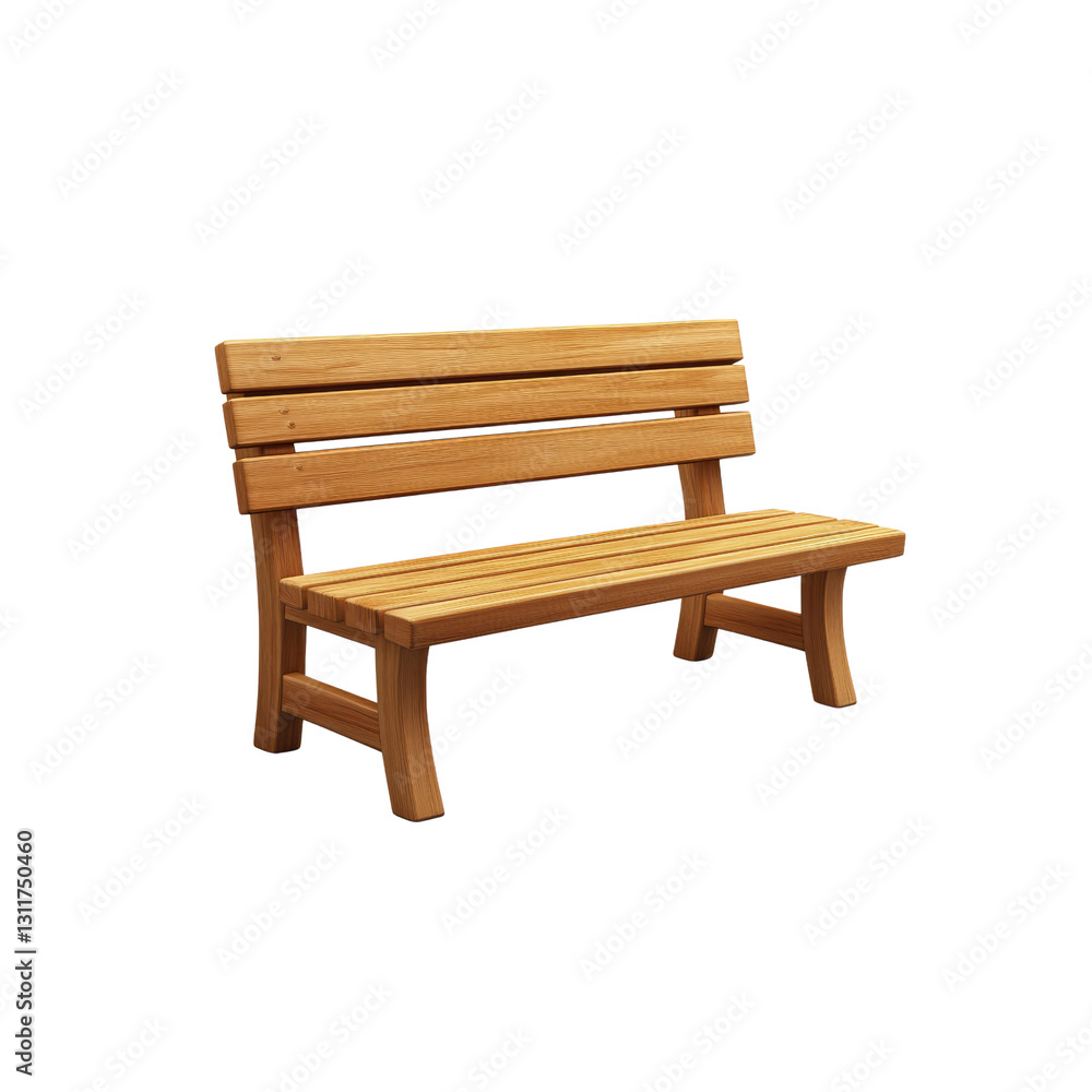 Rustic Wooden Park Bench Isolated on White Background Rustic Wooden Park Bench Isolated on White Background