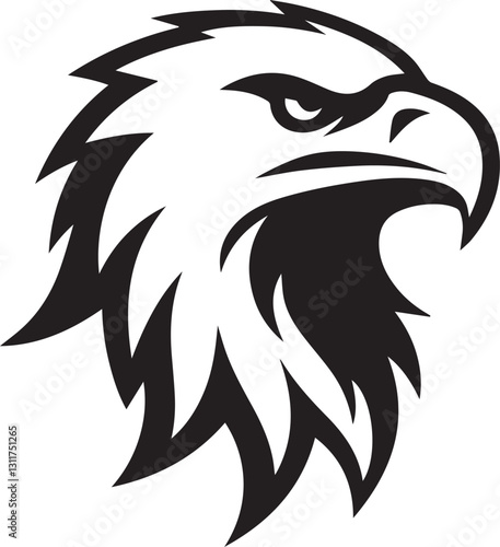 black eagle head vector, eagle head silhouette vector, eagle head logo vector, eagle head vector icon, eagle silhouette vector isolated on white background