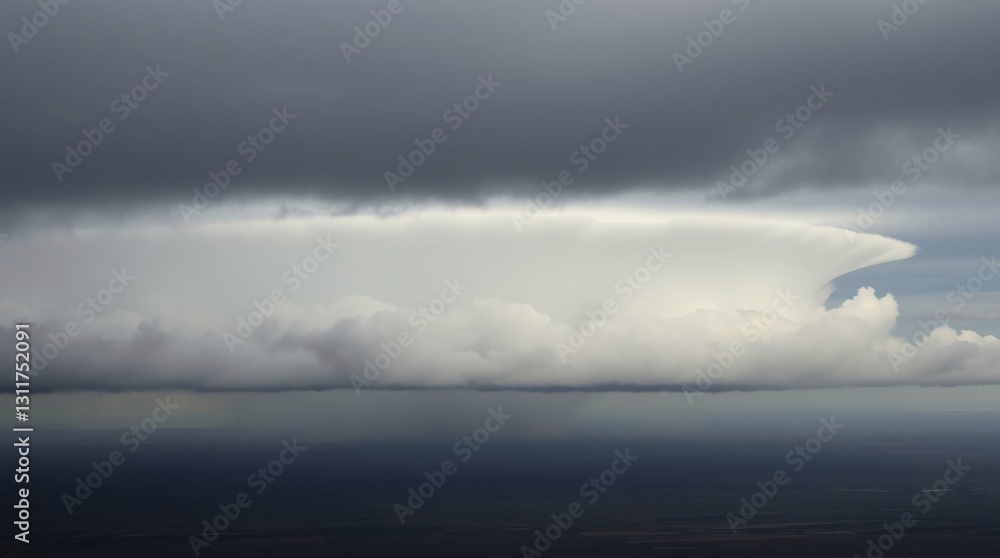 Moody Low-Hanging Clouds Over Vast Landscape Moody Low-Hanging Clouds Over Vast Landscape