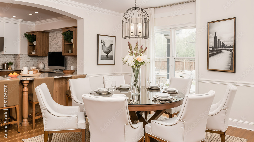 Hosting-ready dining room, cozy living room hosting setup, minimalist hosting table Hosting-ready dining room, cozy living room hosting setup, minimalist hosting table