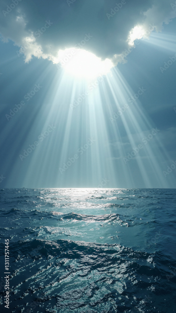 Sun Rays Illuminating Tranquil Sea Waves: Perfect for Travel Agencies, Wellness Retreats, and Lifestyle Brands Sun Rays Illuminating Tranquil Sea Waves: Perfect for Travel Agencies, Wellness Retreats, and Lifestyle Brands