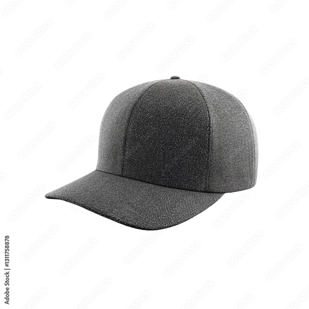 Fototapeta premium Stylish Grey Baseball Cap Mockup - Perfect for Branding and Design