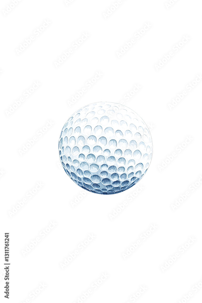 Fototapeta premium A close-up of a textured golf ball on a dark background.