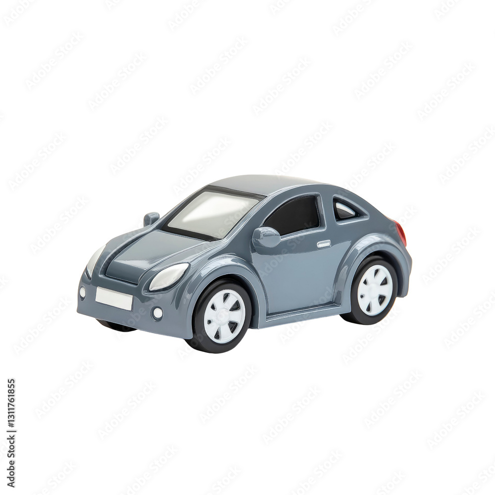 Gray Toy Car Model Isolated on White Background Gray Toy Car Model Isolated on White Background