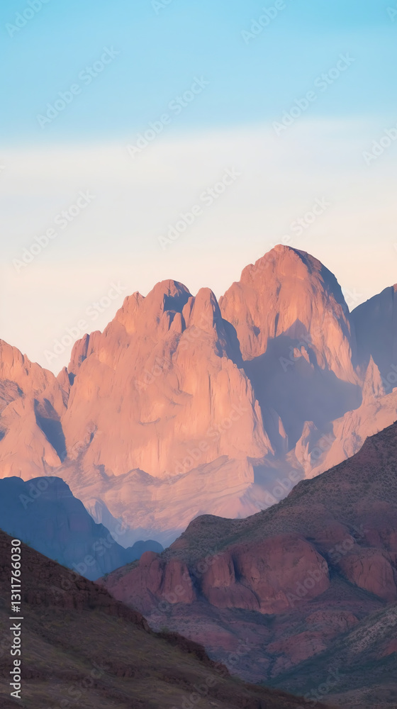 Naklejka premium Pastel Mountain Dream