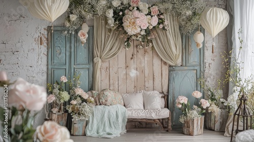 Rustic Elegance: A Romantic Floral Studio Setup
