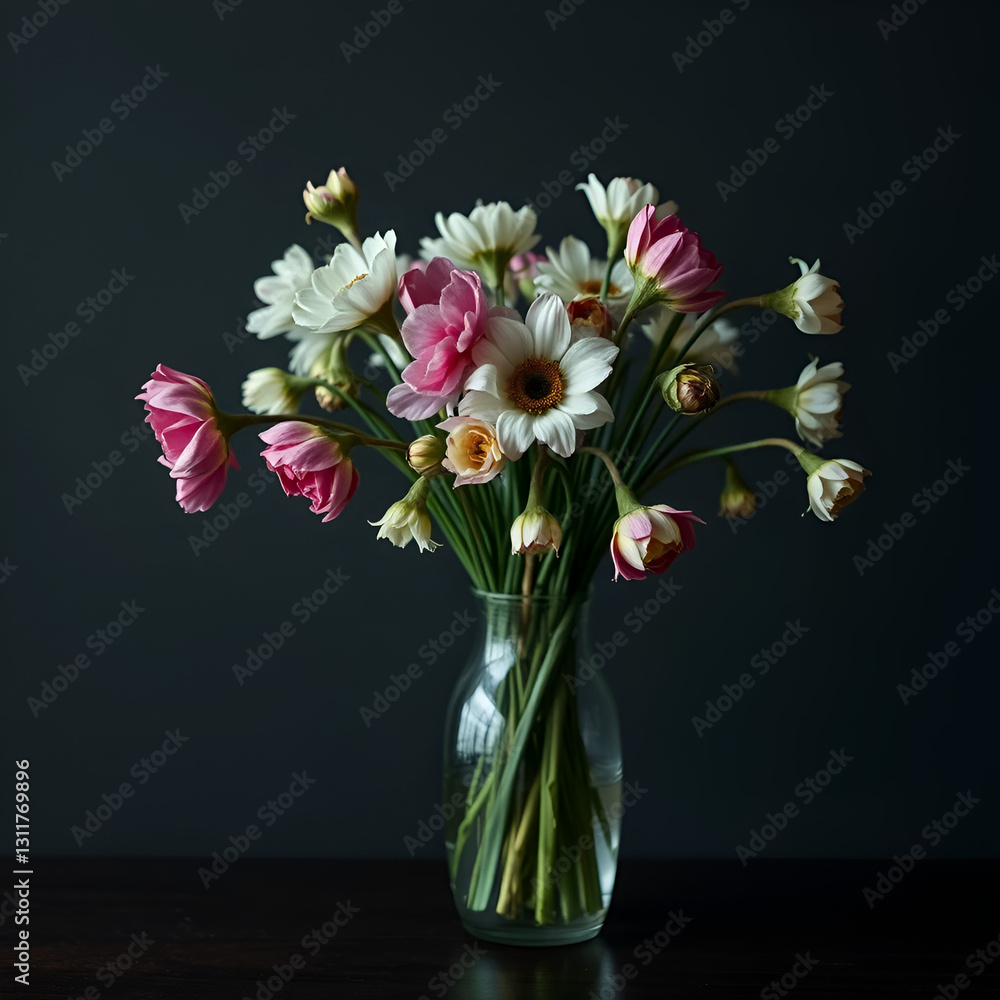 A lonely vase filled with wilting flowers symbolizing neglect and mourning, neglected, sadness, forgotten A lonely vase filled with wilting flowers symbolizing neglect and mourning, neglected, sadness, forgotten