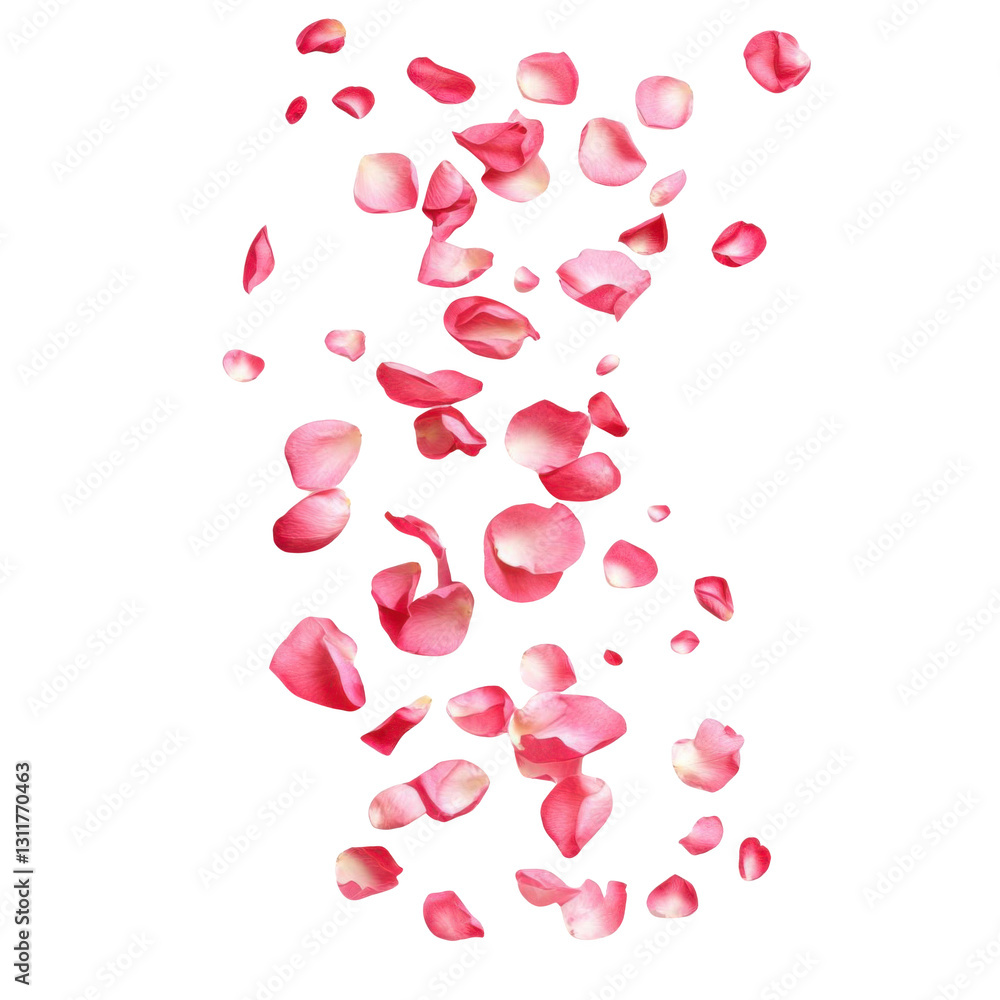 Rose petals isolated on transparent or white background. Rose petals isolated on transparent or white background.