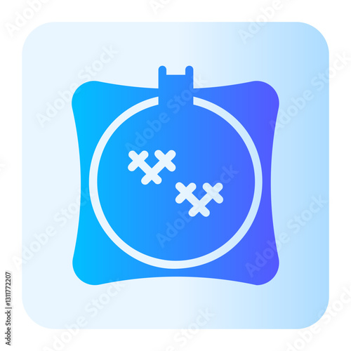 Cross stitch gradient icon