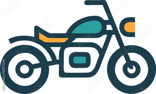 Vector illustration of a classic motorcycle.