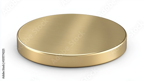 Gold Lid Isolated on White Background