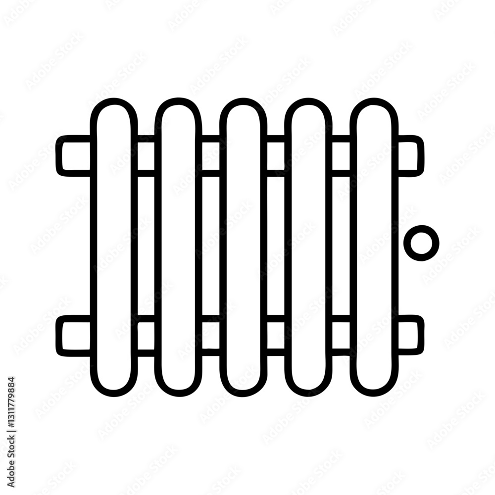 radiator icon, radiator line art - simple line art of radiator, perfect for radiator logos and icons radiator icon, radiator line art - simple line art of radiator, perfect for radiator logos and icons