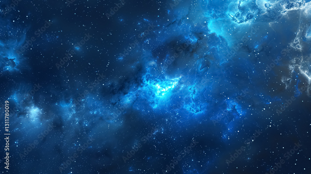 Naklejka premium Blue space background