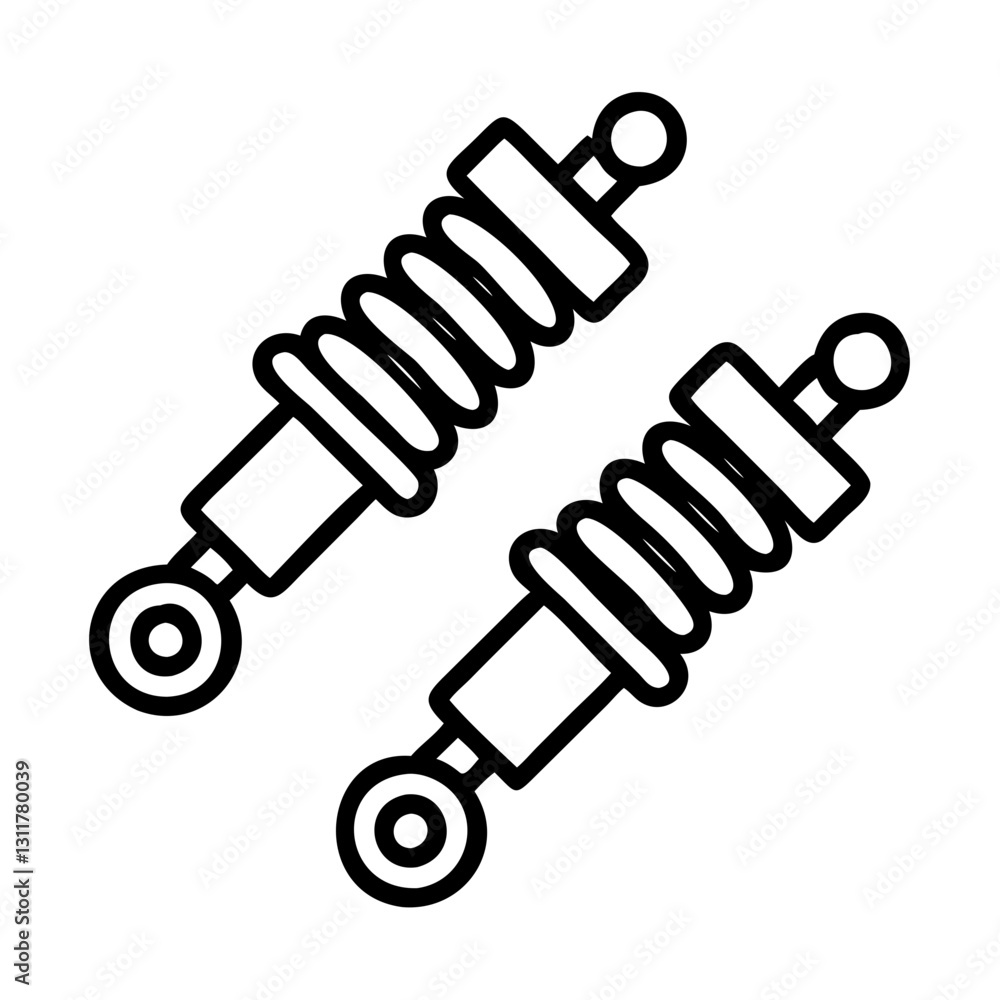 shock absorber icon, shock absorber line art - simple line art of shock absorber, perfect for shock absorber logos and icons shock absorber icon, shock absorber line art - simple line art of shock absorber, perfect for shock absorber logos and icons