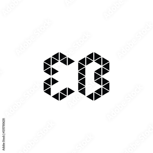 EB monogram logo design letter text name symbol monochrome logotype alphabet character simple logo